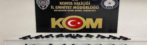 Beyşehir‘de ormanlık alanda gizlenen ruhsatsız silahlar bulundu